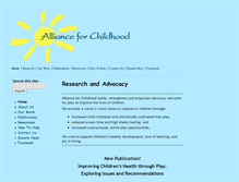 Tablet Screenshot of drupal6.allianceforchildhood.org